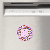 Obst und Blätter rund um das Magnet (In Situ (Geschirrspüler))