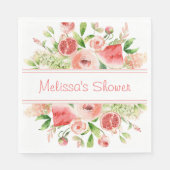 Obst und Blume Aquarellfarbenes Party Serviette (Vorderseite)