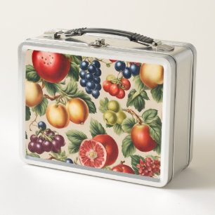 Obst und Blume aus dem Italienischen Garten Metall Brotdose