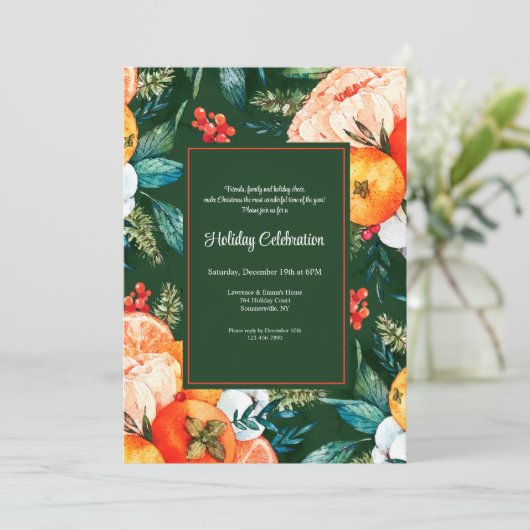 Obst und Blume Einladung (Stehend Vorderseite)