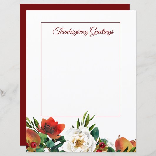 Obst und Blume Erntedank Geschirr (Vorne/Hinten)