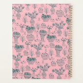 Obst und Blume Muster Blüten Blumenrosa CUSTOM Planer (Rückseite)