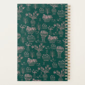 Obst und Blume Muster Blüten Blumenrosa CUSTOM Planer (Rückseite)
