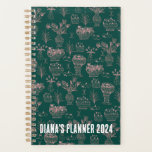 Obst und Blume Muster Blüten Blumenrosa CUSTOM Planer<br><div class="desc">Hallo ! Ich hoffe,  Ihnen gefällt dieses originale Kunstwerk-Design. Fügen Sie Ihren eigenen Text hinzu,  ändern Sie die Farben oder Schriftart,  um ihn zu personalisieren. Karo in meinem Shop für weitere Designs. Wenn du etwas Angewohntes willst,  lass mir bitte Bescheid.</div>