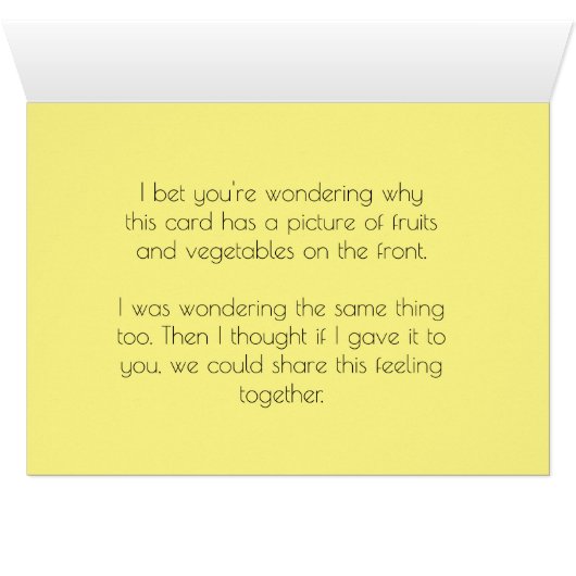 Obst und Gemüse (Innenansicht Horizontal (Unten))