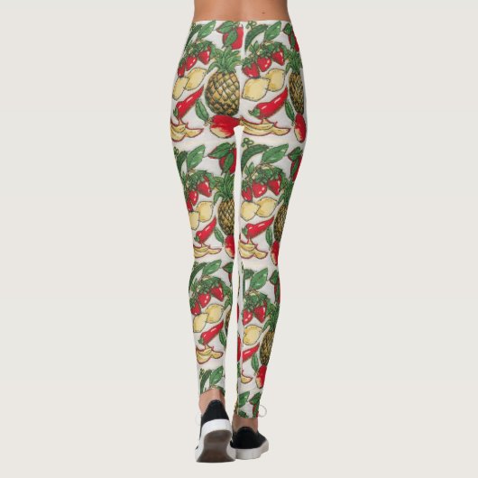 Obst und Gemüse Appliqué Leggings (Rückseite)