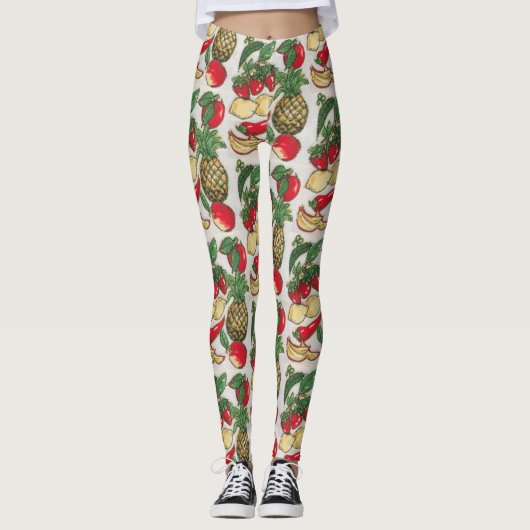 Obst und Gemüse Appliqué Leggings (Vorderseite)