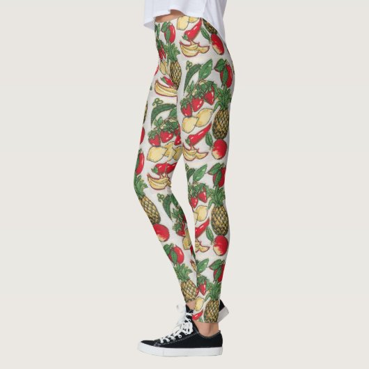 Obst und Gemüse Appliqué Leggings (Links)