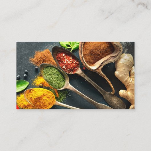 Obst und Gemüse auf der Visitenkarte (Rückseite)