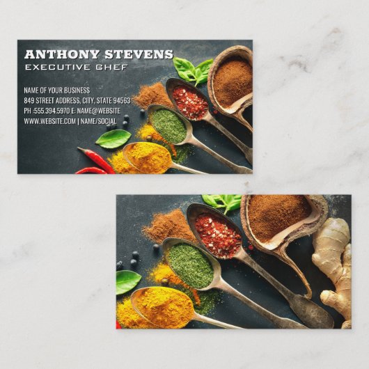 Obst und Gemüse auf der Visitenkarte (Vorne/Hinten)