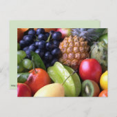Obst und Gemüse auf Postkarte (Vorne/Hinten)