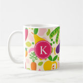Obst und Gemüse aus roten Monogramm Kaffeetasse (Links)