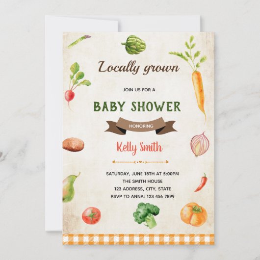 Obst und Gemüse - Bauer - Einladung (Vorderseite)