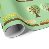 Obst- und Gemüse Bauernhof Geschenkpapier (Rolleneckpunkt)