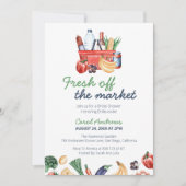 Obst und Gemüse - Brautparty frisch vom Markt Einladung (Vorderseite)