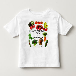 Obst und Gemüse essen Kleinkind T-shirt