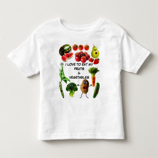 Obst und Gemüse essen Kleinkind T-shirt (Vorderseite)