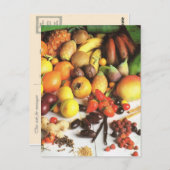 Obst und Gemüse, exotische Früchte Postkarte (Vorne/Hinten)