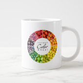 Obst- und Gemüse Farbrad (12 Farben) Jumbo-Tasse (Rechts)