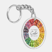 Obst- und Gemüse Farbrad (12 Farben) Schlüsselanhänger (Vorderseite links)