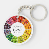 Obst- und Gemüse Farbrad (12 Farben) Schlüsselanhänger (Rückseite)