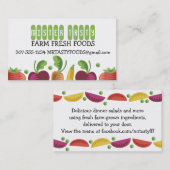 Obst und Gemüse Frischkost Catering Visitenkarte (Vorne/Hinten)