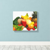 Obst und Gemüse gepackte Canvas Kunst Leinwanddruck (Insitu (Holzboden))