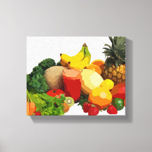 Obst und Gemüse gepackte Canvas Kunst Leinwanddruck
