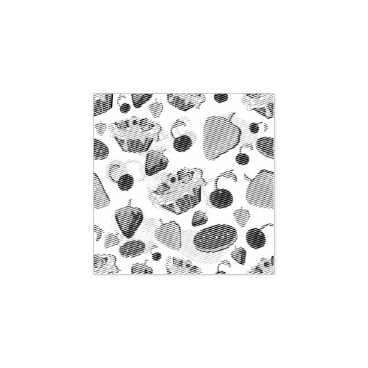 Obst und Gemüse Gummistempel (Prägung)