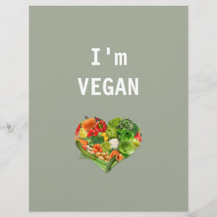 Obst und Gemüse Herz - Vegan Flyer