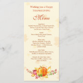 Obst und Gemüse im Herbst Erntedank Menü Menükarte (Vorderseite)