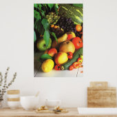 Obst und Gemüse im Herbst Poster (Küche)