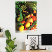 Obst und Gemüse im Herbst Poster (Heimbüro)