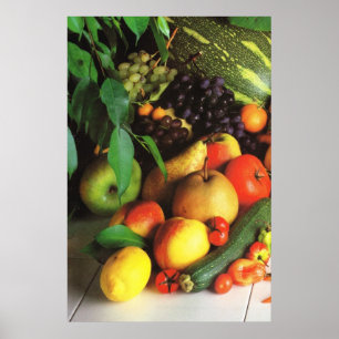 Obst und Gemüse im Herbst Poster