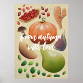 Obst und Gemüse im Herbst Poster (Vorne)