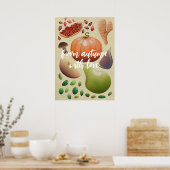 Obst und Gemüse im Herbst Poster (Küche)