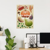 Obst und Gemüse im Herbst Poster (Heimbüro)