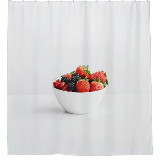 Obst und Gemüse in Farbe Duschvorhang (Vorderseite)