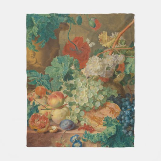 Obst und Gemüse in Farbe Fleecedecke (Vorderseite)