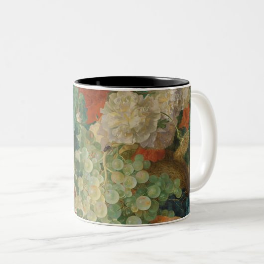 Obst und Gemüse in Farbe Zweifarbige Tasse (VorderseiteRechts)