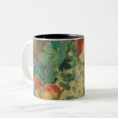 Obst und Gemüse in Farbe Zweifarbige Tasse (Vorderseite Links)