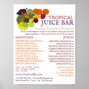 Obst und Gemüse, Juice-Bar Poster