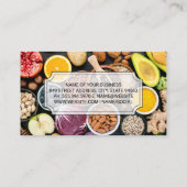 Obst und Gemüse | Kulinarischer Koch Visitenkarte (Rückseite)