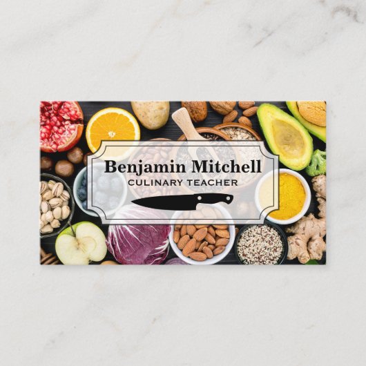 Obst und Gemüse | Kulinarischer Koch Visitenkarte (Vorderseite)