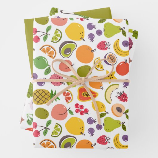 Obst und Gemüse Landmarkt Frisches Obst und Gemüse Geschenkpapier Set (Beispiel)