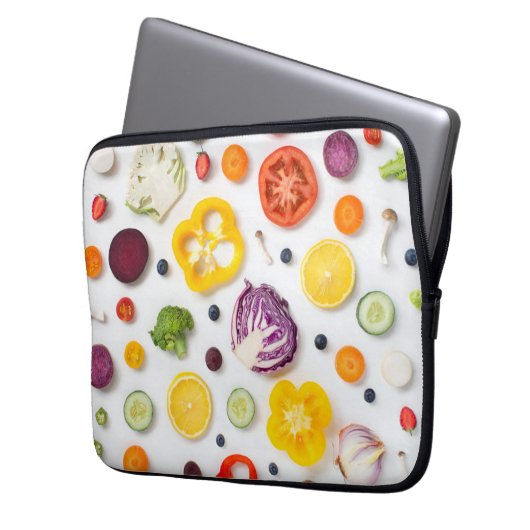 Obst und Gemüse Laptopschutzhülle (Vorderseite Links)