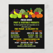 Obst und Gemüse, Lebensmittelgroßhändler Flyer (Vorne)