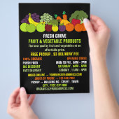 Obst und Gemüse, Lebensmittelgroßhändler Flyer (Hand)