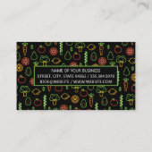 Obst und Gemüse Muster II Hintergrund Visitenkarte (Rückseite)