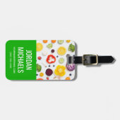 Obst und Gemüse | Name hinzufügen Gepäckanhänger (Vorderseite horizontal)